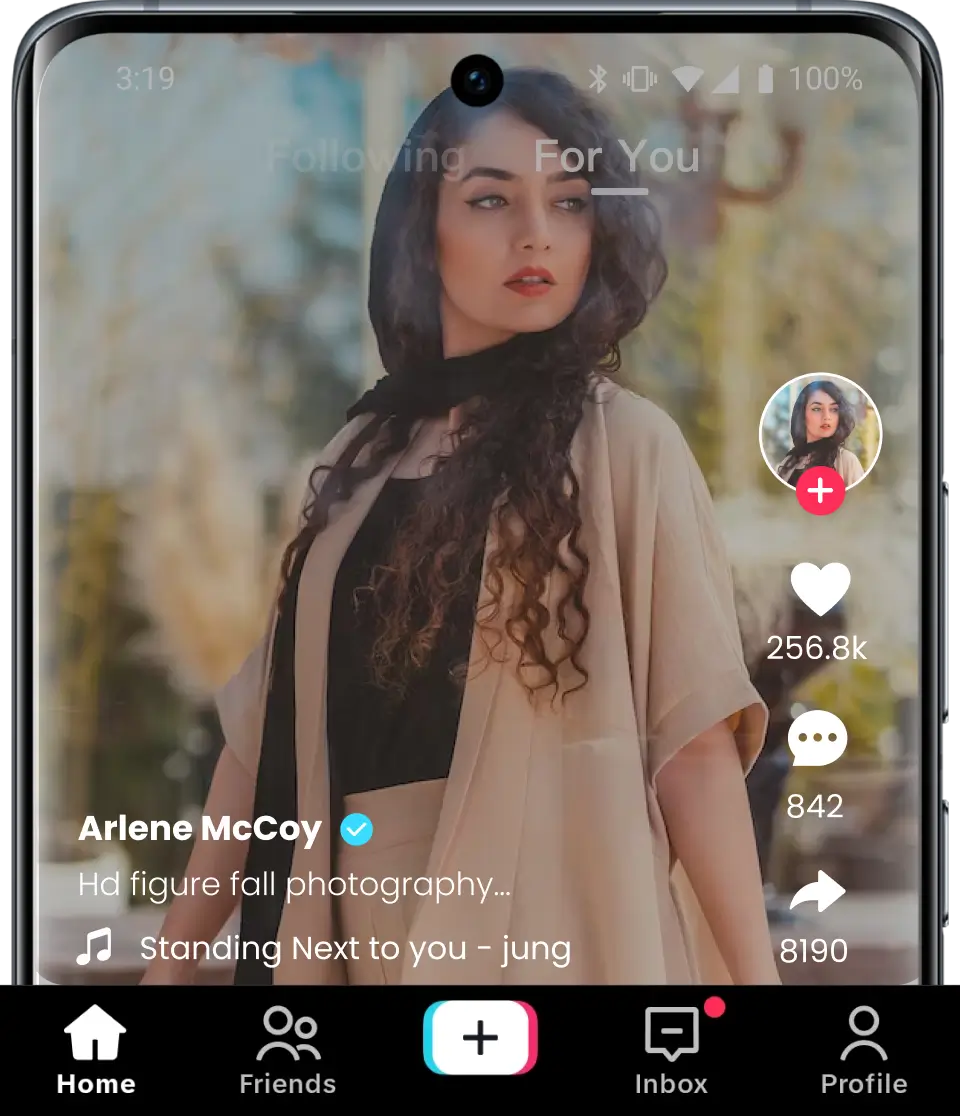 Launch TikTok and locate your desired video