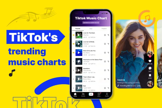 TikTok's trending music charts